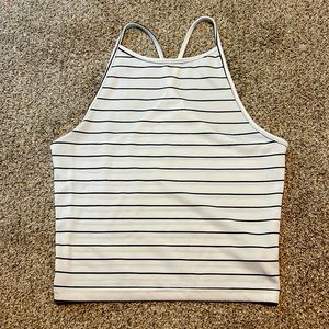 White and black striped tank top